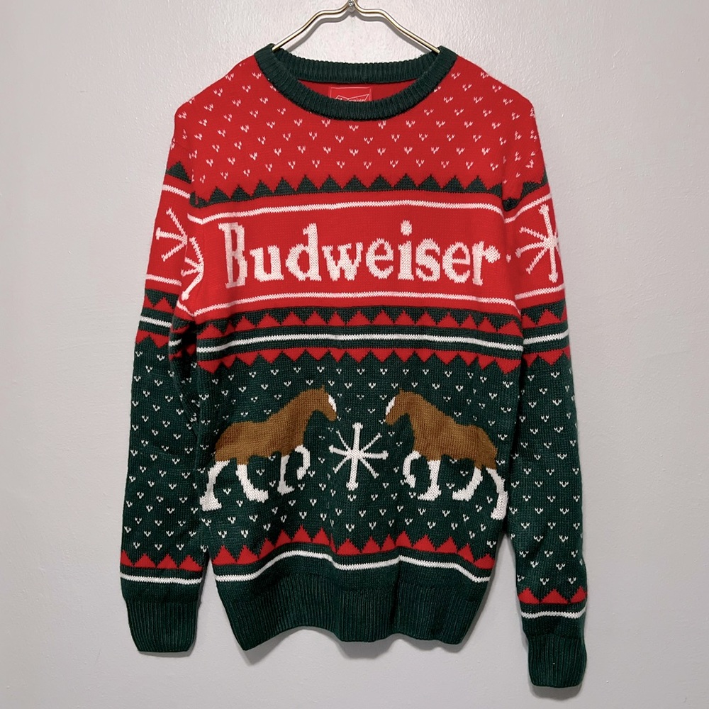 Budweiser Clydesdale Horse Christmas Sweater